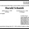 Schmidt Harald 1939-1995 Todesanzeige